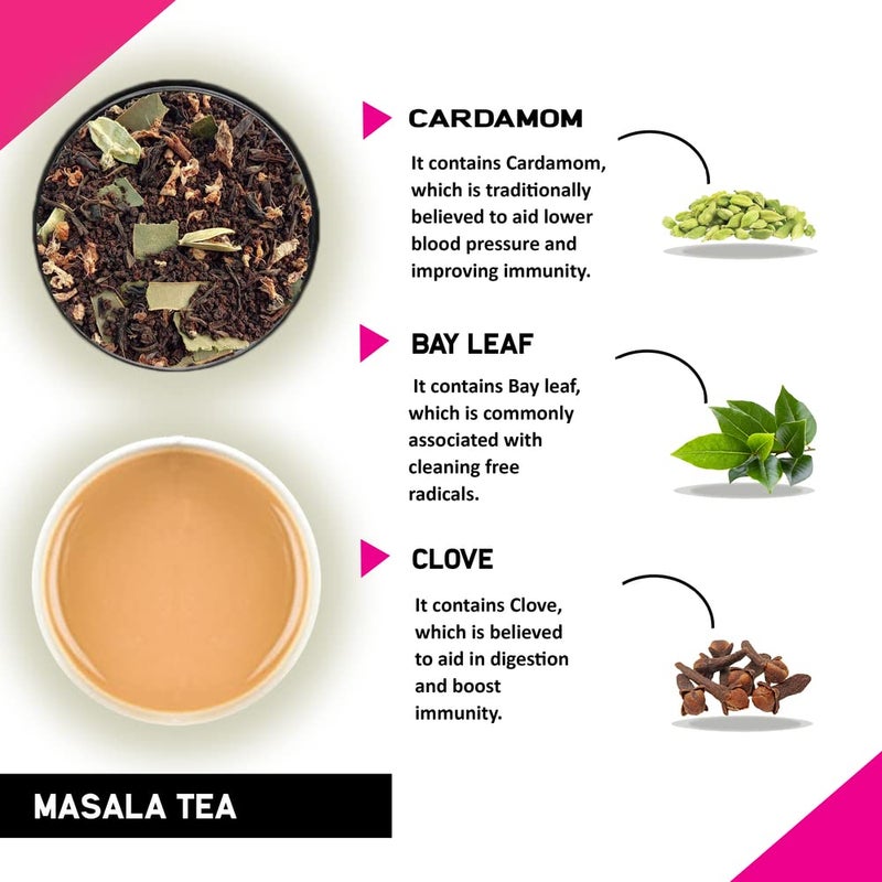 TEACURRY Masala Tea (120 Tea Bags, 4 Months Pack) | Help with Boosts Immunity and Fight Infections | Masala Chai - Image 3