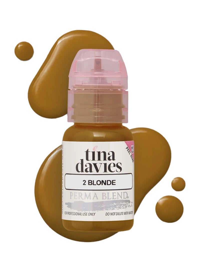 Perma Blend Tina Davies Ink Brow Pigments Blonde  Unleash Your Creativity With High-Quality, Bold Pigments For Stunning Brows 15Ml - Image 1