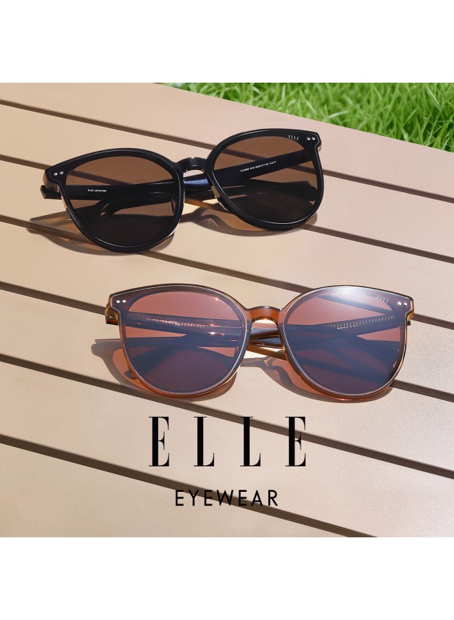 Elle Classic Large Frame Sungl For Women, Face-slimming Effect, Small Eyes, Everyday Sun Protection And Travel Sungl - Image 2