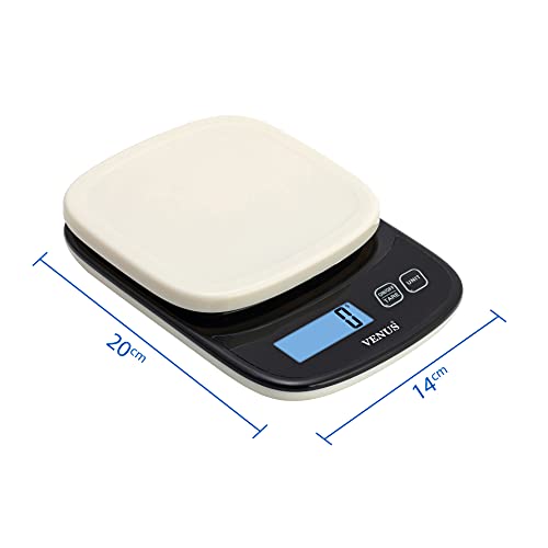 Venus Digital Kitchen Weighing Scale&Food Weight Machine For Health,Fitness,Home Baking&Cooking Scale,2 Year Warranty&Battery Included (Weighing Scale Without Bowl) Capacity 10 Kg,1 Gm,White - Image 5