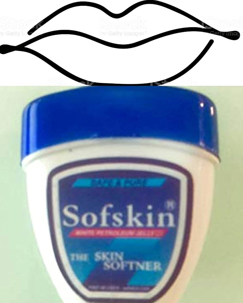 SOFSKIN USA Brand Lip Care 100 Pure White Petroleum Jelly IP No Smell pH 55 No skin allergy  10 gm  20 Jars - Image 4