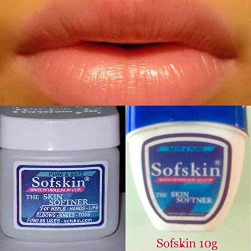 SOFSKIN USA Brand Lip Care 100 Pure White Petroleum Jelly IP No Smell pH 55 No skin allergy  10 gm  20 Jars - Image 2