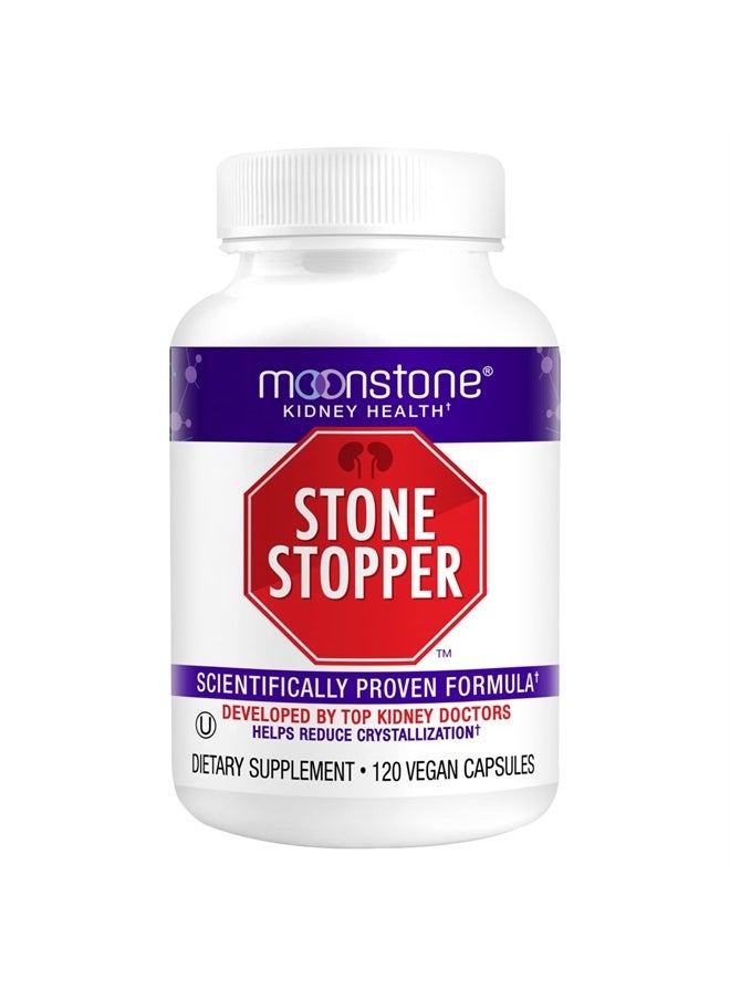 Moonstone - Kidney Stone Stopper Capsules - Kidney Cleanse & Support for Stones Prevention, Kidney Health & Detox Supplement, Chanca Piedra Alternative, pH Balance, Developed by Kidney Doctors (1 Pack) - Image 1