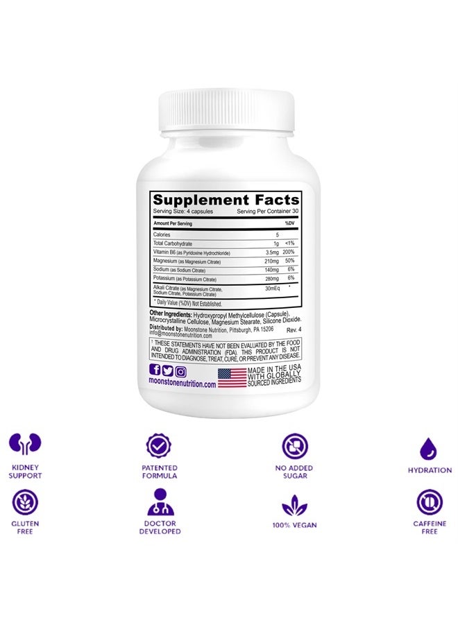 Moonstone - Kidney Stone Stopper Capsules - Kidney Cleanse & Support for Stones Prevention, Kidney Health & Detox Supplement, Chanca Piedra Alternative, pH Balance, Developed by Kidney Doctors (1 Pack) - Image 1