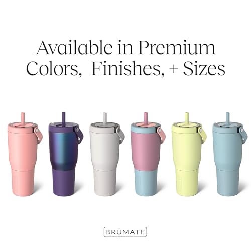 BrÃ¼Mate BrüMate Resa 35oz 100% Leakproof Travel Tumbler with Handle & Straw | Flexible SoftSip Straw | Silicone Sleeve for Durability | Stainless Steel | Cup Holder & Travel Friendly Water Bottle | (Zebra) - Image 3