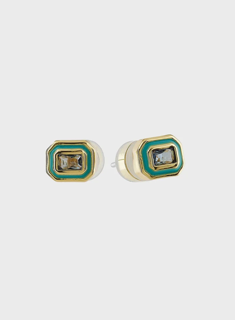LUV AJ Bezel Studs Stud Earrings