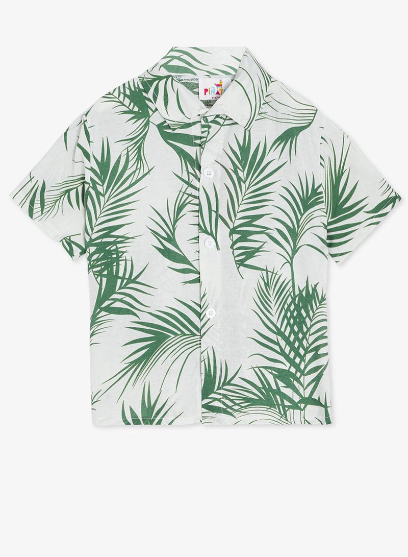 Pinata Tropical Print Cotton Resort Shirt and Shorts Set - Image 3