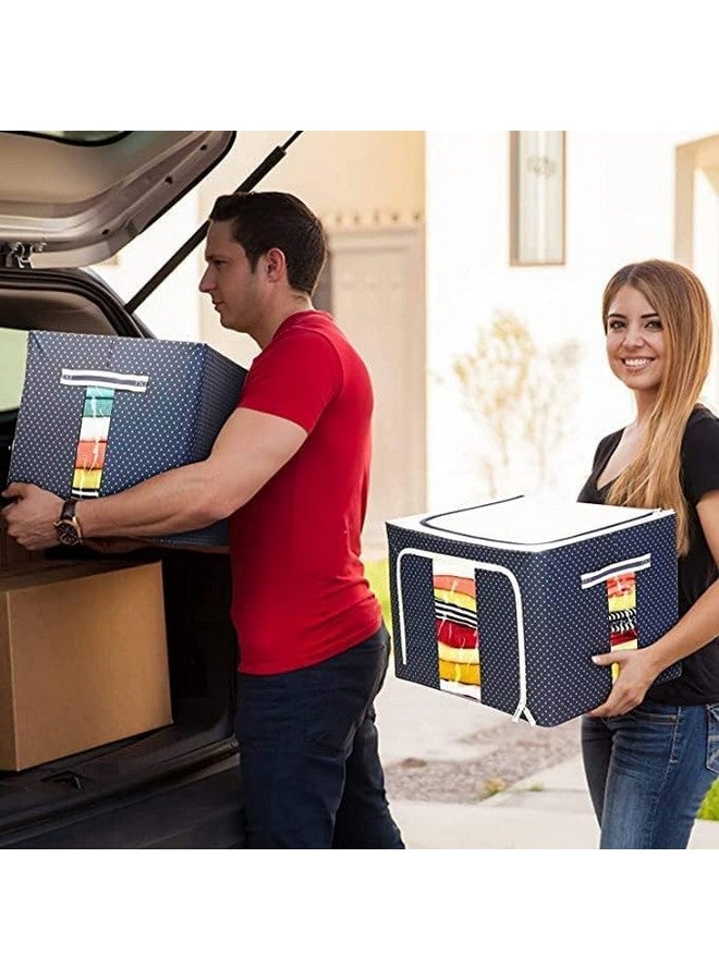 Radiant Non Woven Foldable Saree Covers Bag, Clothes Storage Bags, Wardrobe Organizer With Transparent Window & Zip For Lehenga, Suit, Dress,& Accessories (66 Ltr) (Multicolour) (Pack of 2) - Image 5