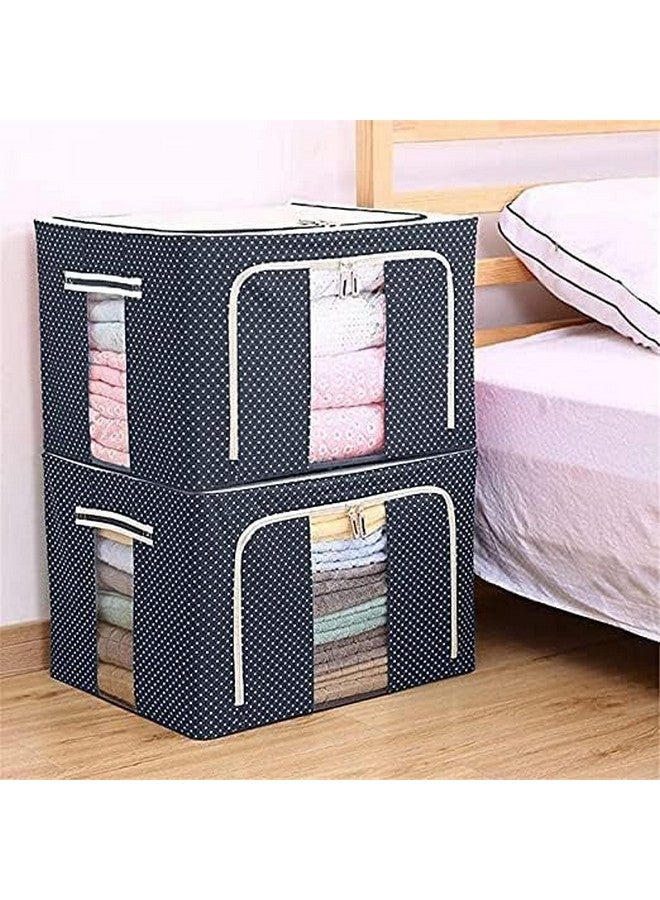 Radiant Non Woven Foldable Saree Covers Bag, Clothes Storage Bags, Wardrobe Organizer With Transparent Window & Zip For Lehenga, Suit, Dress,& Accessories (66 Ltr) (Multicolour) (Pack of 2) - Image 2