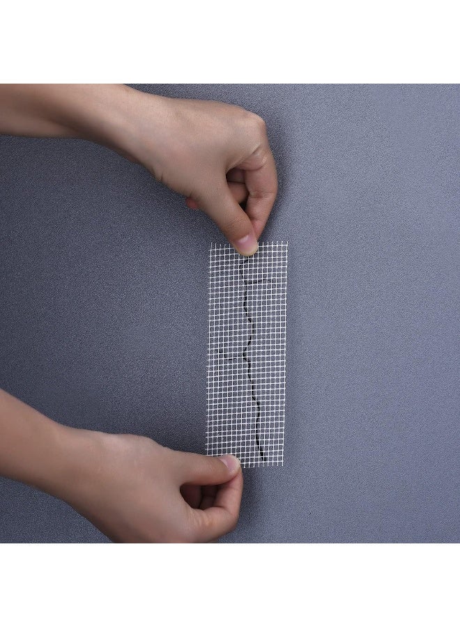 AMAWMW شريط إصلاح الجدران الجافة من أماومو - شريط لاصق ذاتي من الألياف الزجاجية للشقوق في الجدران - 1.7 بوصة × 98.4 قدم - Image 2