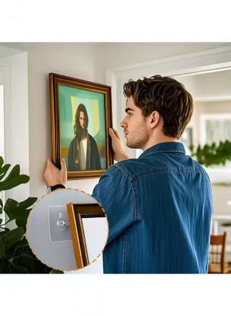 خطافات لاصقة شديدة التحمل - خطافات تثبيت على الحائط بدون مسامير، مقاومة للماء والصدأ، قطر 16 مم، عبوة من 20 قطعة ل الأرفف/الأدوات - Image 4