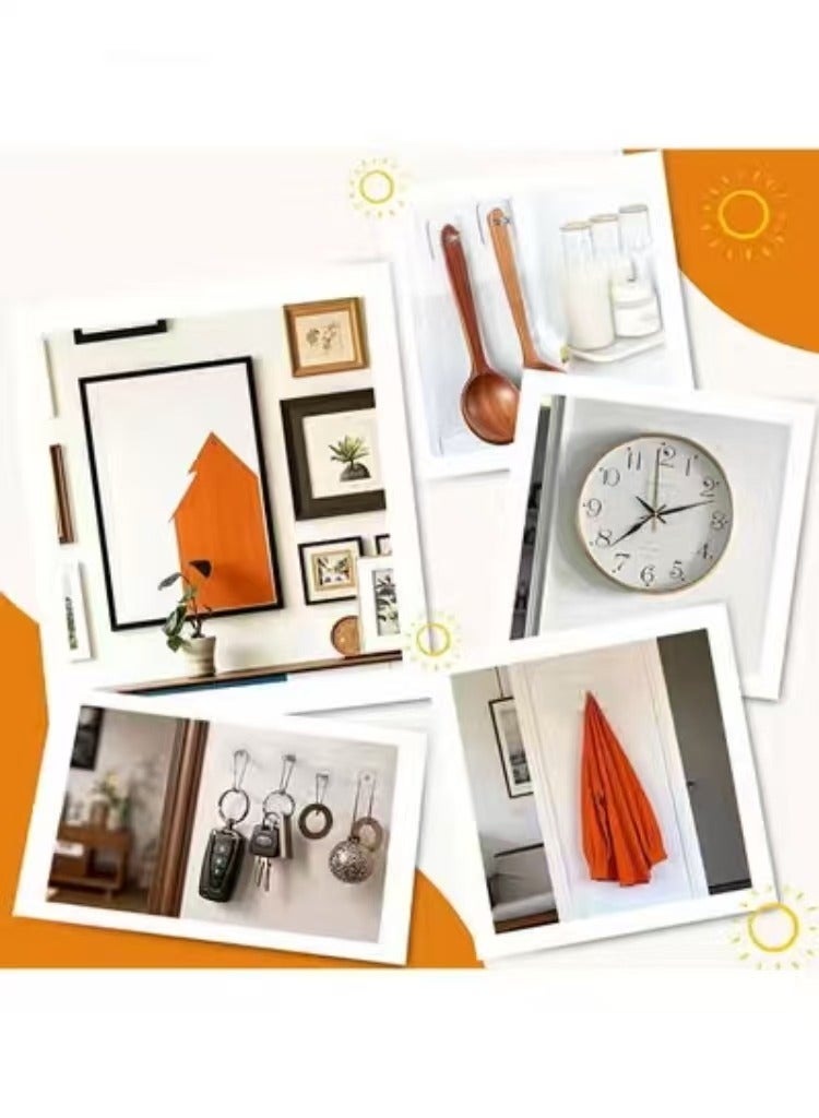 خطافات لاصقة شديدة التحمل - خطافات تثبيت على الحائط بدون مسامير، مقاومة للماء والصدأ، قطر 16 مم، عبوة من 20 قطعة ل الأرفف/الأدوات - Image 3