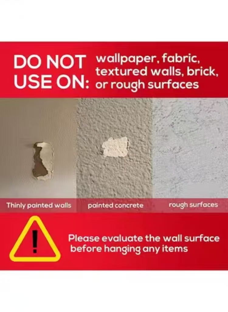 خطافات لاصقة شديدة التحمل - خطافات تثبيت على الحائط بدون مسامير، مقاومة للماء والصدأ، قطر 16 مم، عبوة من 20 قطعة ل الأرفف/الأدوات - Image 5