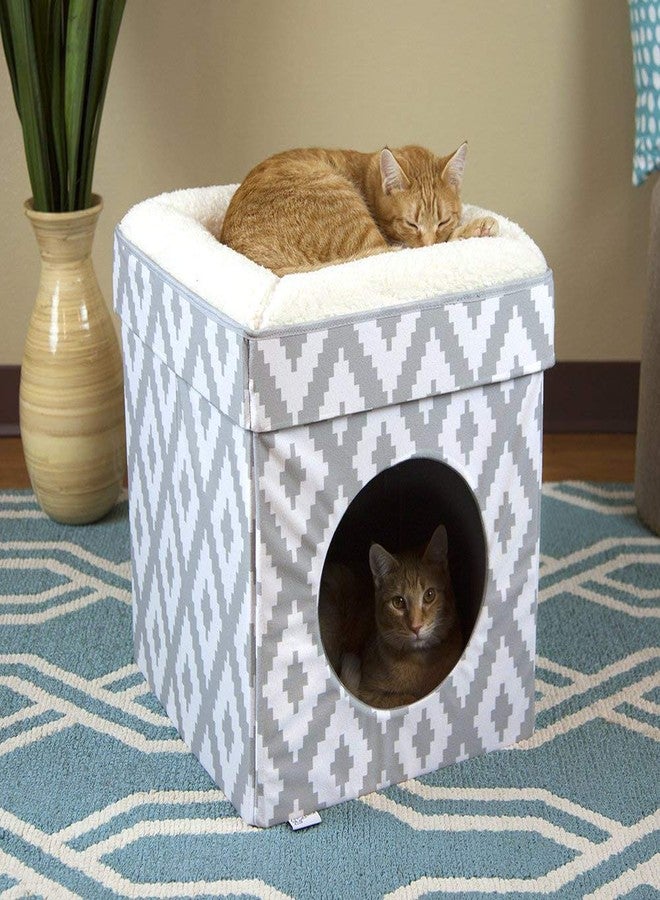 Kitty City Large Cat Bed, Stackable Cube, Indoor House/Cat Condo, Scratcher - Image 5