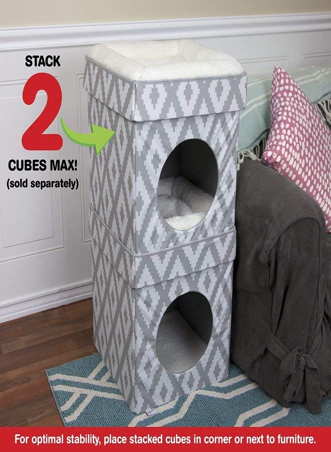 Kitty City Large Cat Bed, Stackable Cube, Indoor House/Cat Condo, Scratcher - Image 2