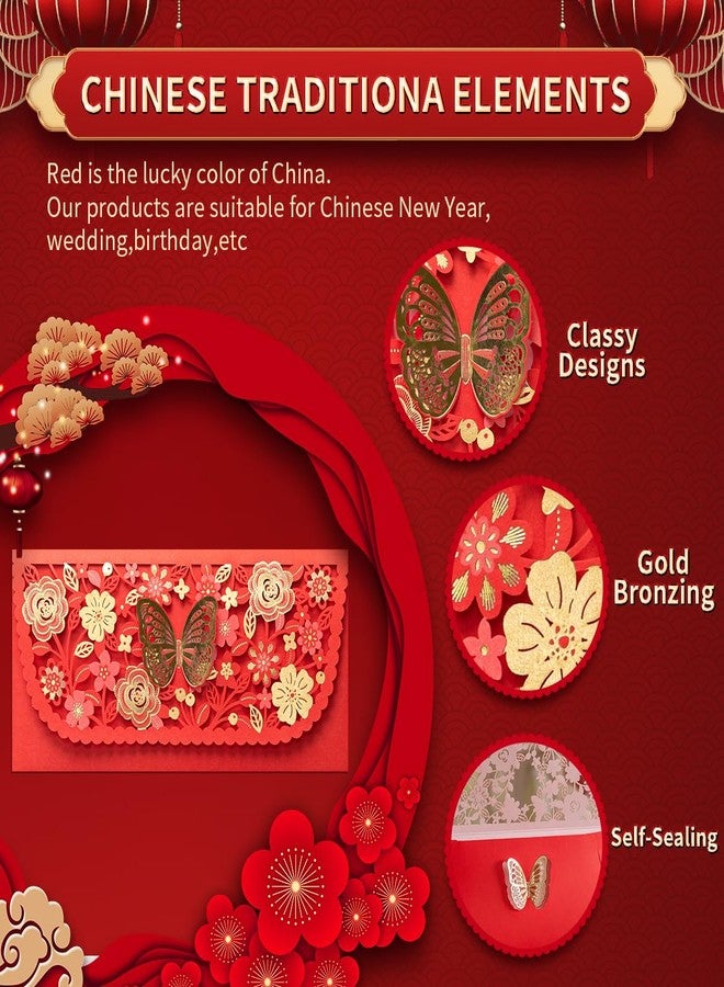 YAOLIGIFT Luxurious Chinese Red Envelopes for Money 2027 Dragon Lunar New Year, Chinese Red Pockets Hong Bao Gift Money Envelopes Lucky Money Envelopes, Gold Foil - Image 2