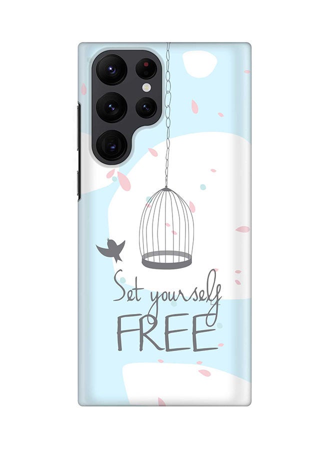 Stylizedd Case for Samsung Galaxy S22 Ultra 5G Snap Case Slim Snap Classic Series Shield Matte Finish Print - Set Yourself Free
