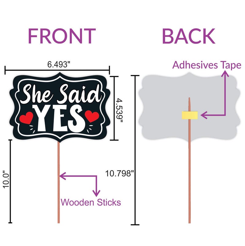 Wobbox Pre-Wedding Party Props and Banner, Pre Wedding Party Decorations Kit (21Pc)(FP3645) - Image 3