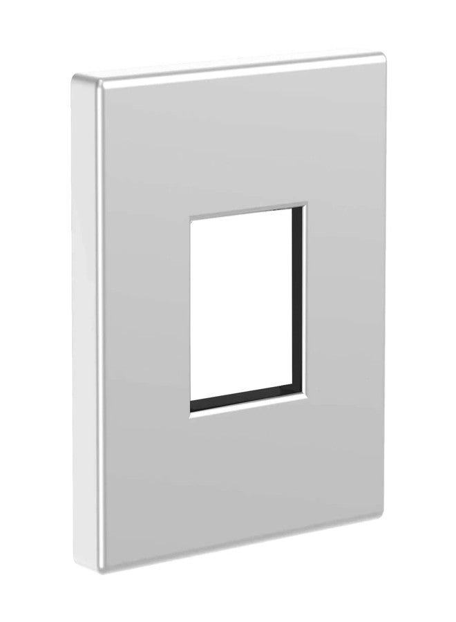 Heyalan Modern 2.5” Square Shower Arm Flange Shower Head Arm Replacement Cover Plate, Polish Chrome Square Escutcheon Wall Cover 1pc Wall Mount - Image 1