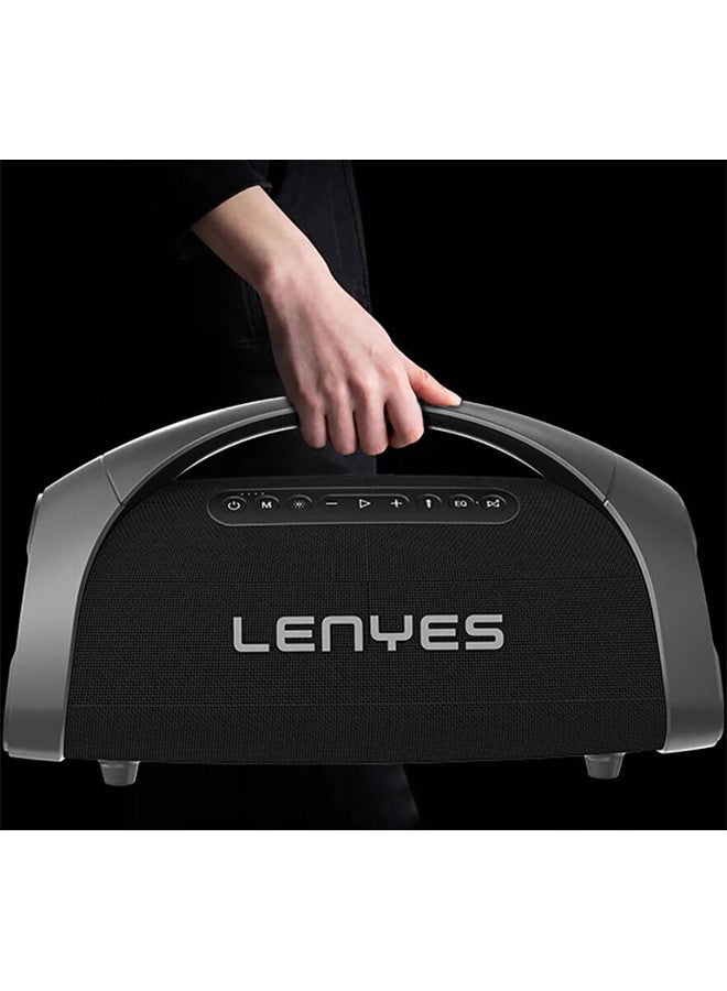 Lenyes S873 RGB Portable Wireless Speaker, 400W Power, Bluetooth 5.3, IPX6 Waterproof, TWS Stereo Pairing, 30000mAh Battery, Deep Bass Audio, LED Light Effects, USB AUX TF Card Support, Black | S873 - Image 5
