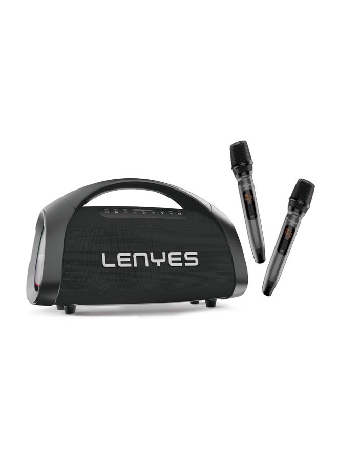 Lenyes S873 RGB Portable Wireless Speaker, 400W Power, Bluetooth 5.3, IPX6 Waterproof, TWS Stereo Pairing, 30000mAh Battery, Deep Bass Audio, LED Light Effects, USB AUX TF Card Support, Black | S873 - Image 1