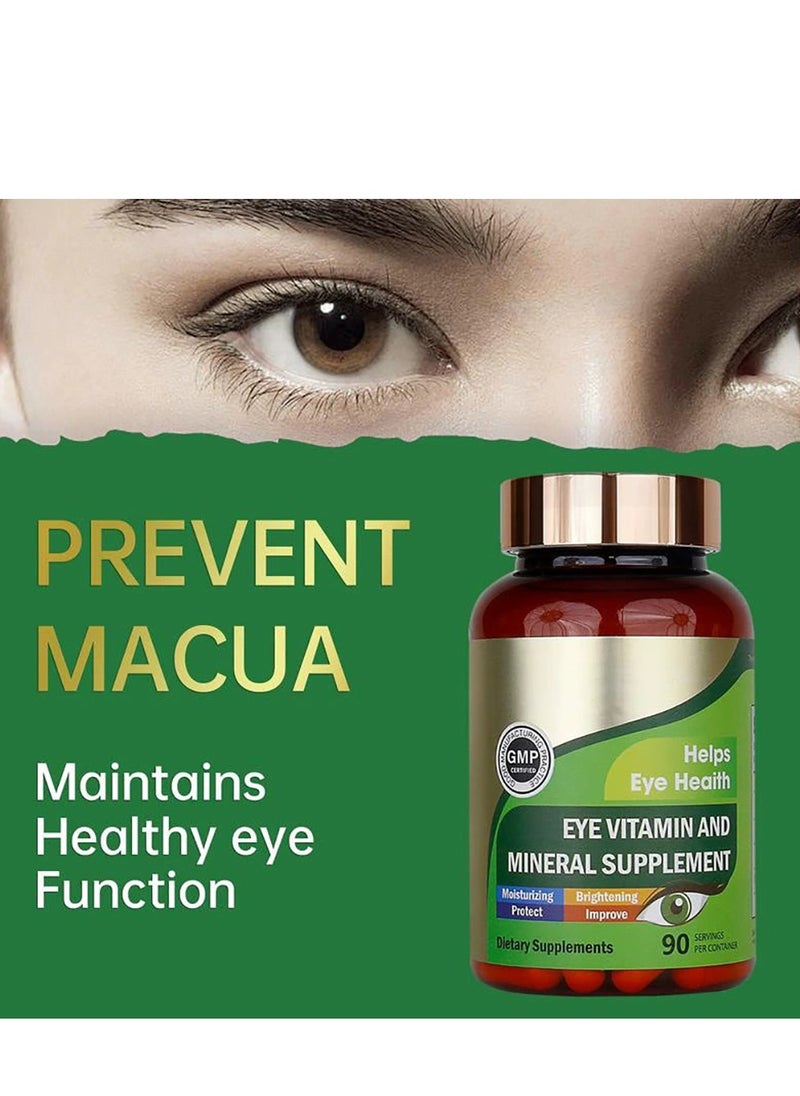 BIYODE Eye Vitamin & Mineral Supplement with Lutein, Zeaxanthin, Supports Eye Strain, Vision Health for Adults with Vitamins C & E, Vegan Eye Vitamins Supplement - 90 Capsules  - Image 2