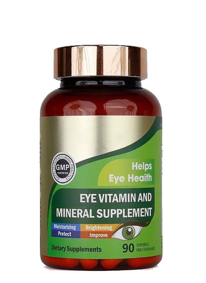 BIYODE Eye Vitamin & Mineral Supplement with Lutein, Zeaxanthin, Supports Eye Strain, Vision Health for Adults with Vitamins C & E, Vegan Eye Vitamins Supplement - 90 Capsules  - Image 1