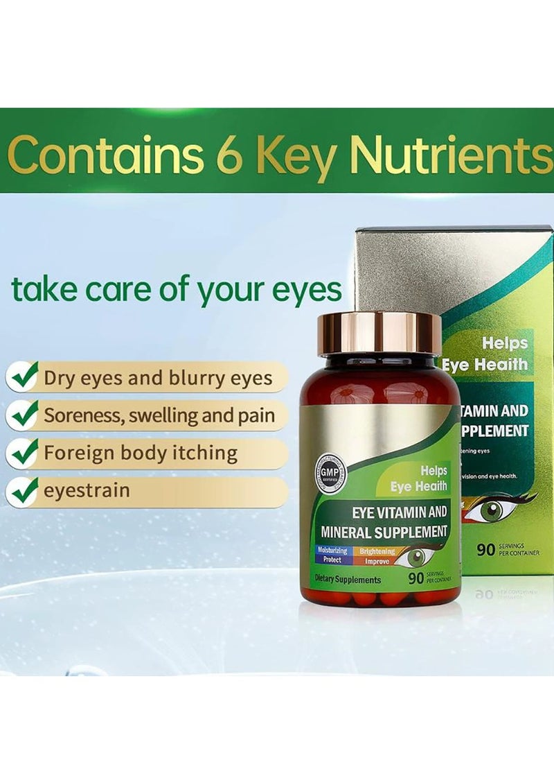 BIYODE Eye Vitamin & Mineral Supplement with Lutein, Zeaxanthin, Supports Eye Strain, Vision Health for Adults with Vitamins C & E, Vegan Eye Vitamins Supplement - 90 Capsules  - Image 4