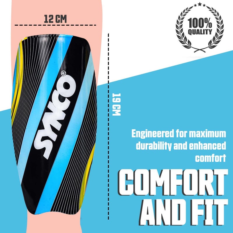 synco Kyma Shin Guard | Slipin Shin Pads For Football Training & Matches | Extra Protection and Comfort | For Youth and Adults | Soccer, Hockey Protection Gear | Durable, Lightweight & Comfortable Fit - Image 5