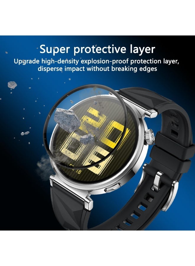 Screen Protector for Huawei Watch Fit 3, 3D Curved Soft Edge Protective Film [Anti-Scratch] [Bubble Free] [Ultra Shatterproof] [High Sensitive] (Not Glass) - Image 3