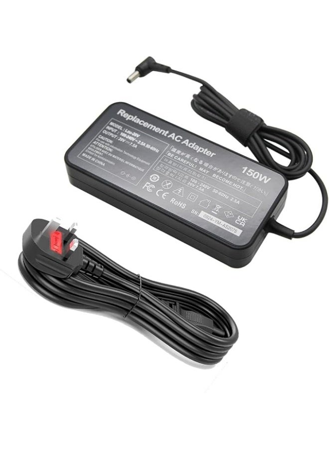 Terabyte 150W Charger UK Plug laptop adapter for ASUS 20V 7.5A 6.0 * 3.7mm G531GT G731GT FX505GT FX705GT FX505DD FX505DT FX505DU FX705DD - Image 1