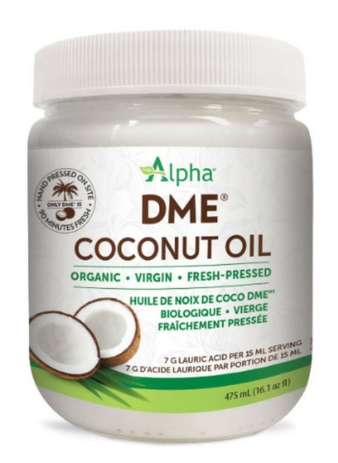 Alpha Health DME Coconut Oil, Supports Thyroid Function, Supports Thyroid Function, Original 475 ML