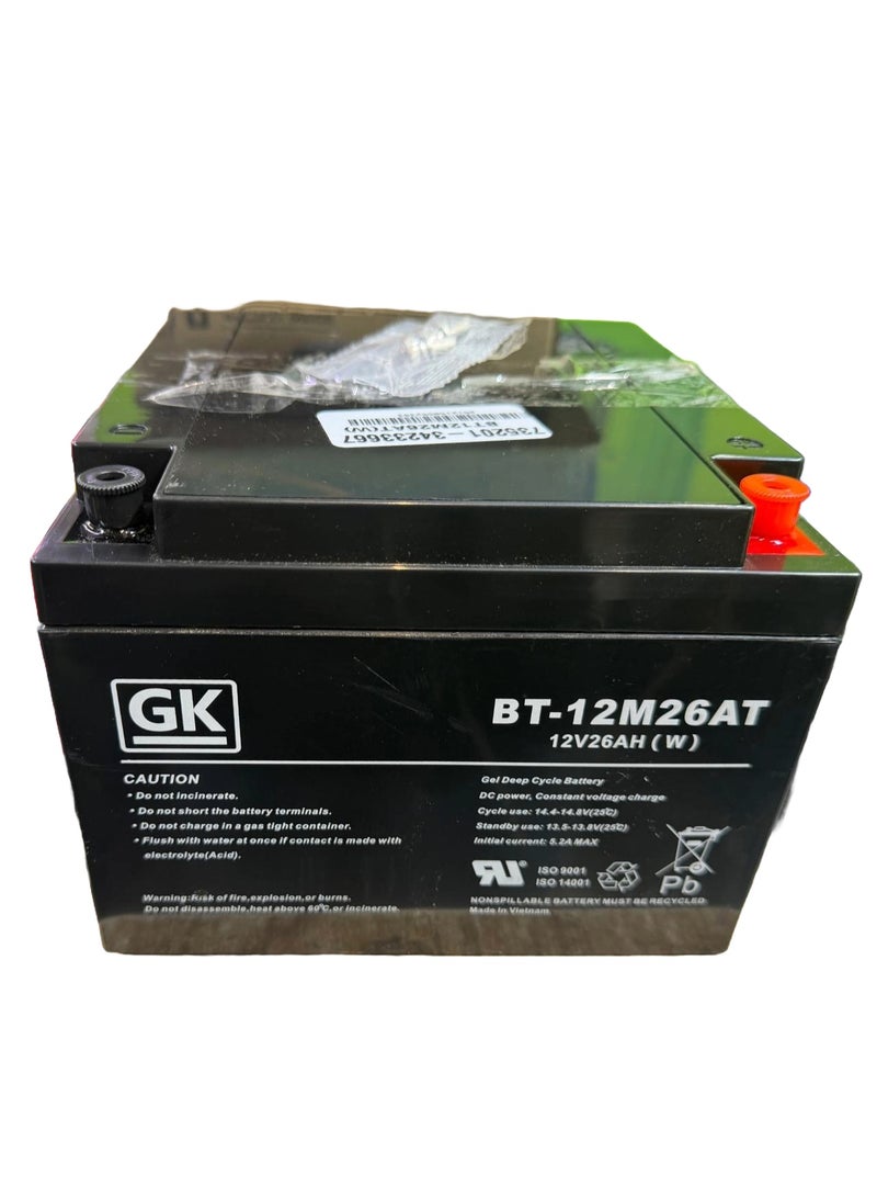 GK 12V 26AH AGM VRLA Deep Cycle Battery - Image 3