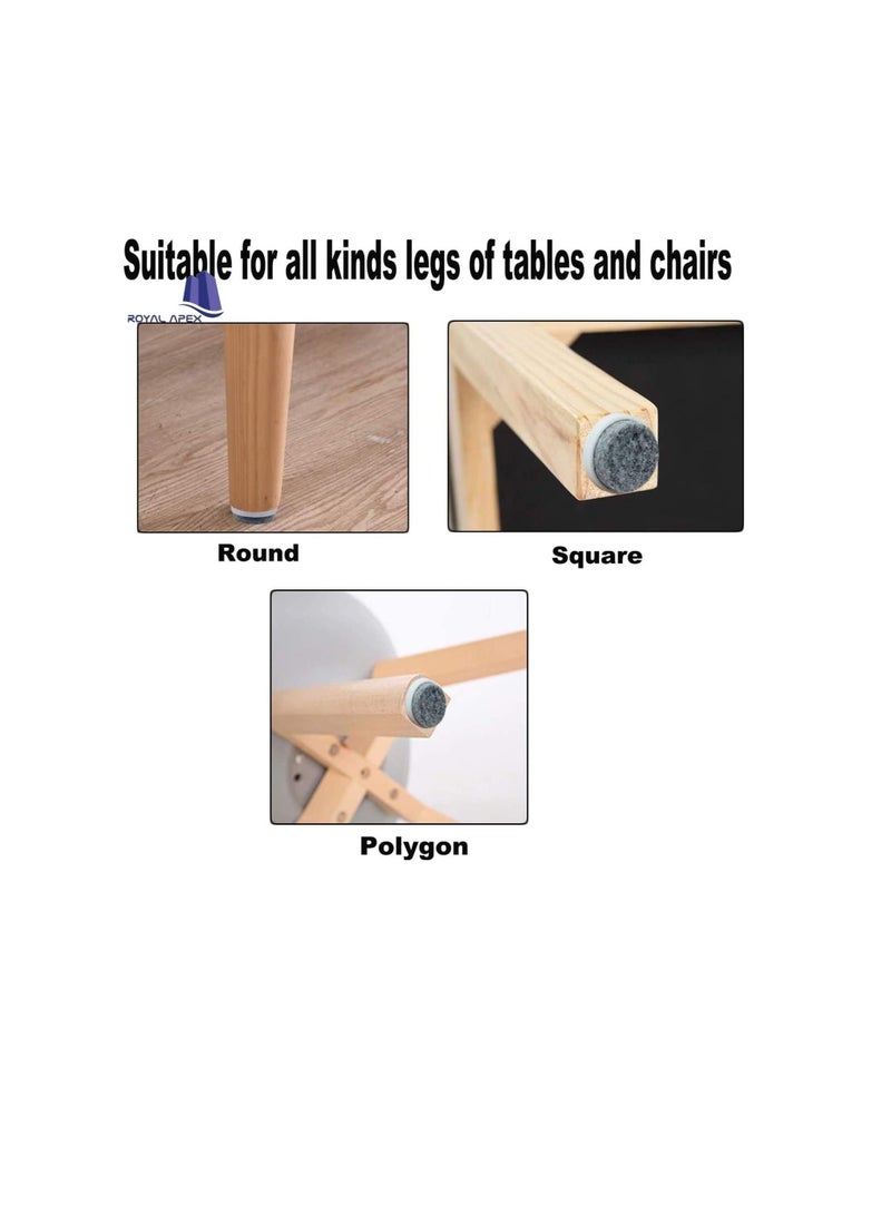 Round Heavy Duty Nail-on Anti-Sliding Felt Pad for Furniture Chair Table Leg Feet Floor Protectors (Pack of 8) (Brown) - Image 3