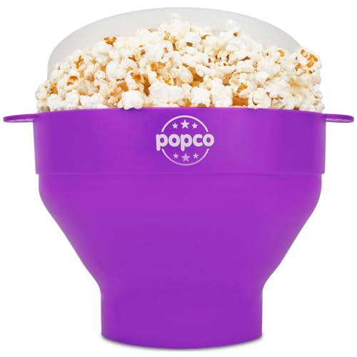 The Original HotPop Silicone Popcorn Maker  Microwave Popcorn Popper  Collapsible Bowl HeatResistant Easy to Clean Ideal for Family Movie Nights 15Cup Capacity  Aqua
