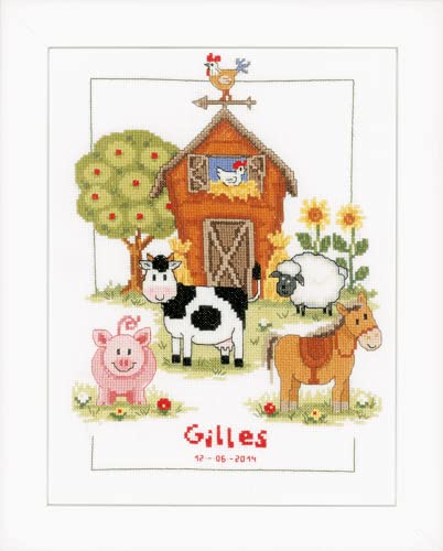 Vervaco Counted Cross Stitch Kit at The Farm 8.8" x 11.6" - Image 4