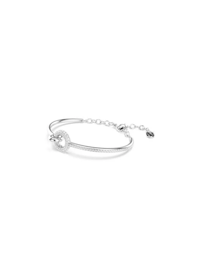 SWAROVSKI  Dextera Rhodium Plated Crescent Soft Bracelet for Women | Best Price UAE