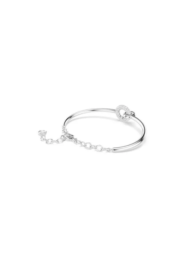 SWAROVSKI  Dextera Rhodium Plated Crescent Soft Bracelet for Women | Best Price UAE