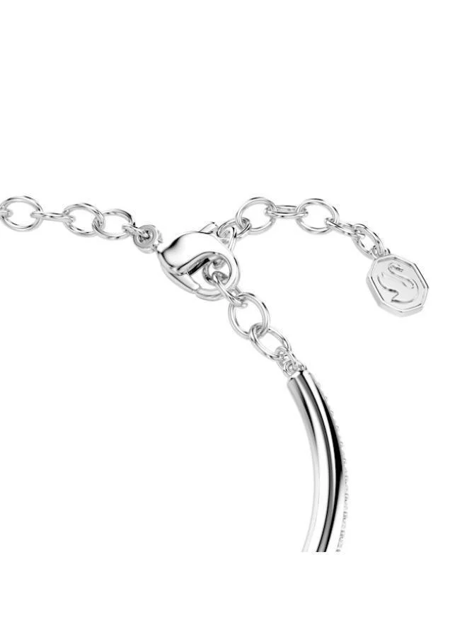 SWAROVSKI  Dextera Rhodium Plated Crescent Soft Bracelet for Women | Best Price UAE