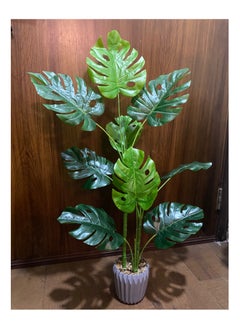 Generic Artificial Turtle Back Plants 90cm high Home Decoration Indoor and Outdoor Artificial Large Plants Bonsai Suitable for Modern Office Living Room Home Furnishings Gifts with Flower Pots (Extra large)  - Image 3