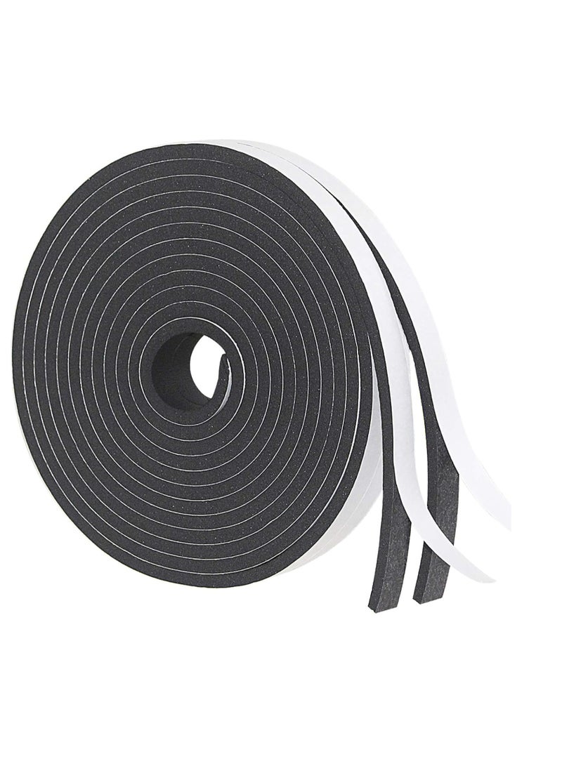 3 Pack of  Weather Stripping Sealing Tape for Doors and Windows – Self-Adhesive Foam Draught Excluder, 18mm Wide x 10m Long, Neoprene Rubber Insulation Tape for Gap Sealing – Waterproof, Flexible, High Elasticity - Image 2