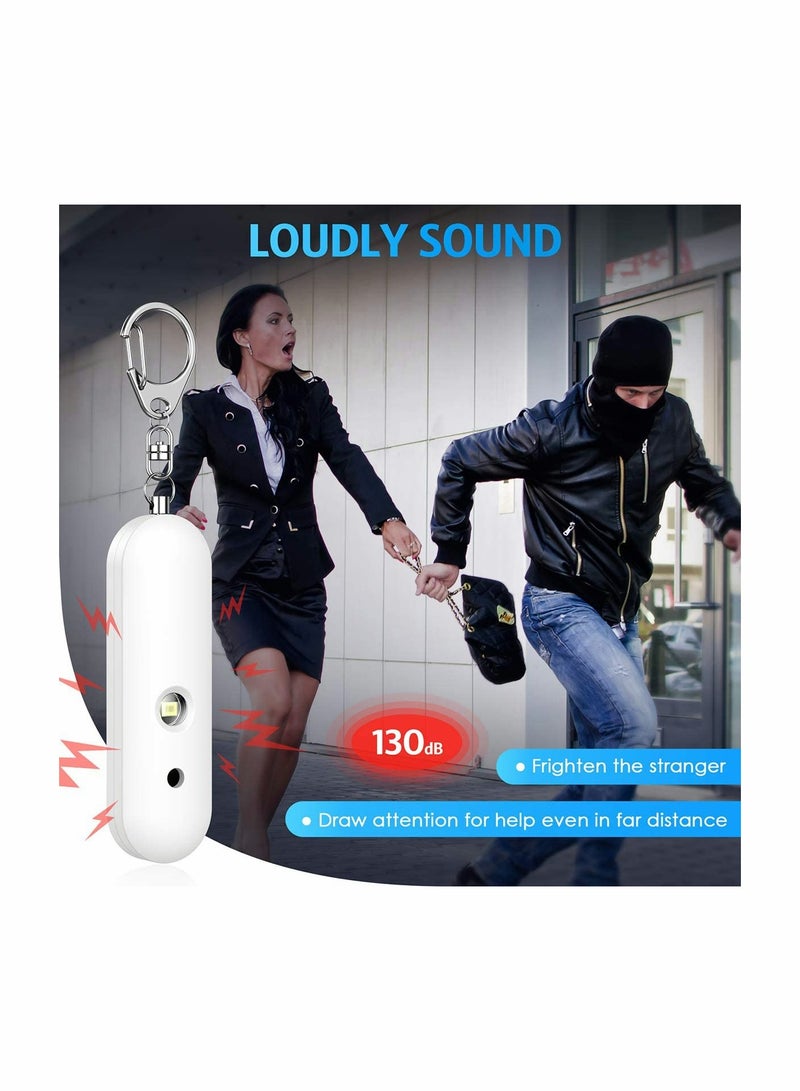 Safe Sound Personal Alarm 130dB Safesound Security Alarm Keychain Dual Speakers Emergency Self Defense Alarm with LED Light for Kids Women Elderly 2 Pack - Image 2