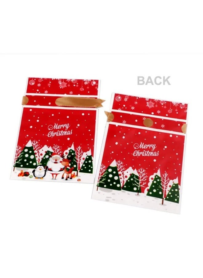 أكياس هدايا عيد الميلاد 10 قطع من أكياس هدايا الكريسماس برباط قابلة لإعادة الاستخدام وحقيبة هدايا رائعة لحفلات عيد الميلاد - Image 2