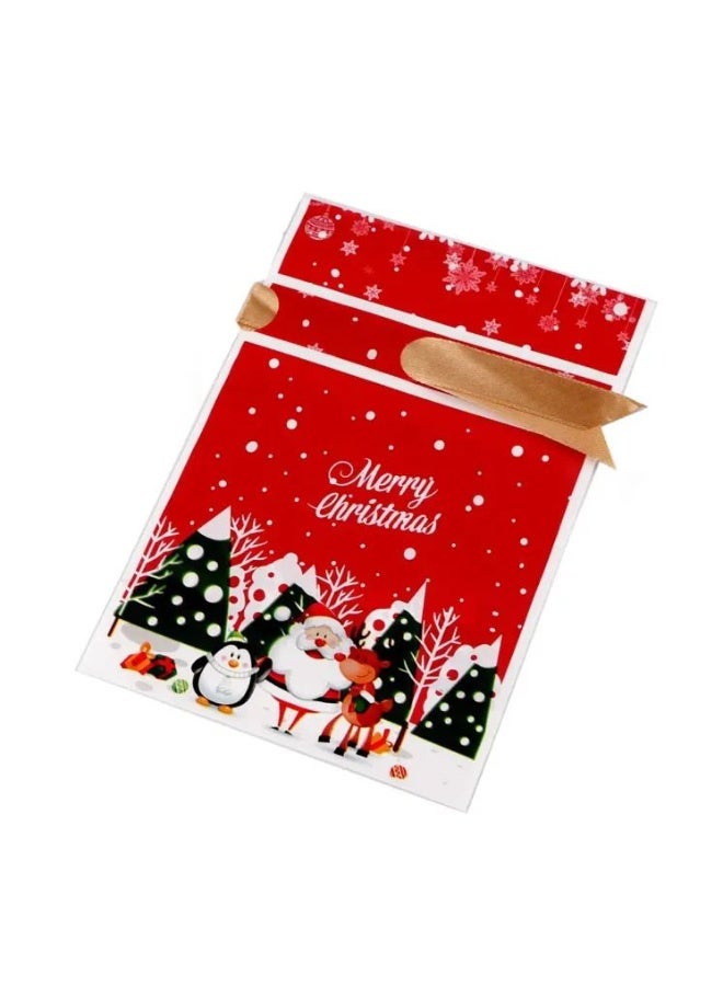 أكياس هدايا عيد الميلاد 10 قطع من أكياس هدايا الكريسماس برباط قابلة لإعادة الاستخدام وحقيبة هدايا رائعة لحفلات عيد الميلاد - Image 3