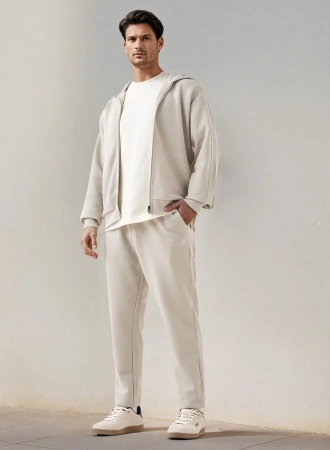 Splash Active  Waffle Textured Zip Through Hoodie with Zip Closure for Men | Best Price UAE