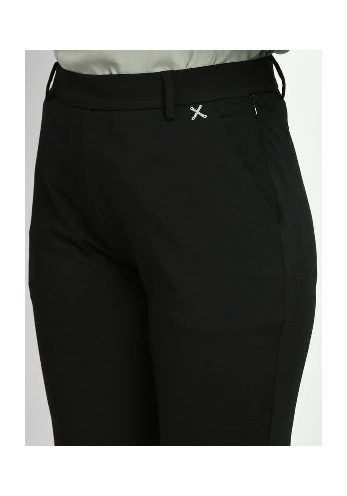 Exude Black Boot Cut Trousers for Women - Image 4