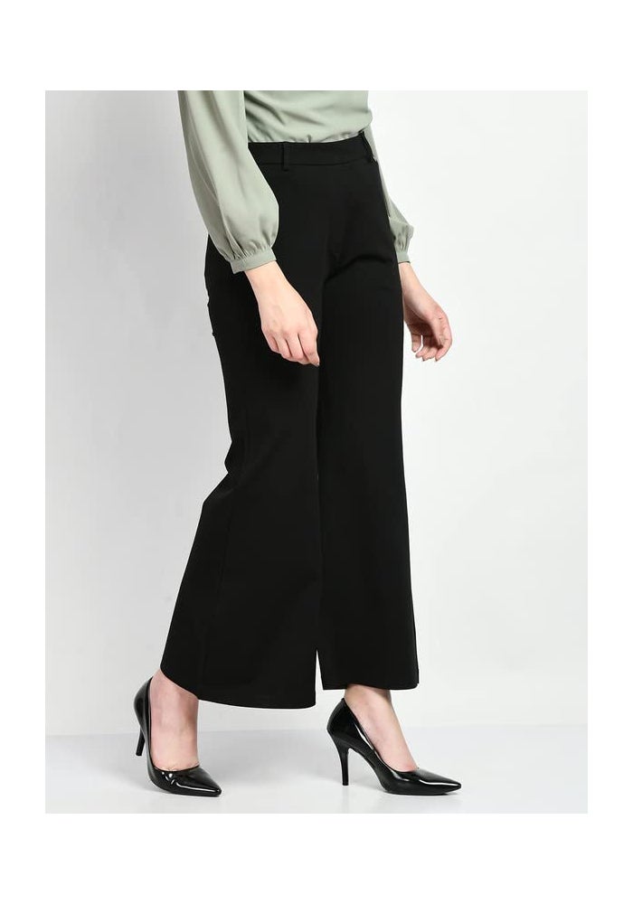Exude Black Boot Cut Trousers for Women - Image 3