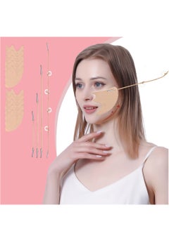 Face Wrinkle Tapes Face Lift Tapes Face Patches Wrinkles Tape for Fine Wrinkles Between Eyes and Face For Overnight Wrinkle Use 4Pcs Fixed Ropes 5 Pairs Replacement Tapes
