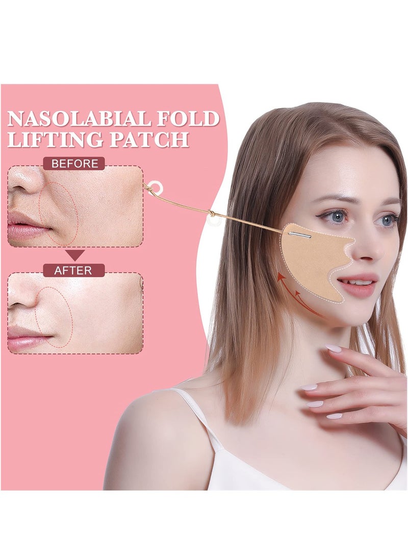 SYOSI - Face Wrinkle Tapes Face Lift Tapes Face Patches Wrinkles Tape for Fine Wrinkles Between Eyes and Face For Overnight Wrinkle Use 4Pcs Fixed Ropes 5 Pairs Replacement Tapes - Image 1