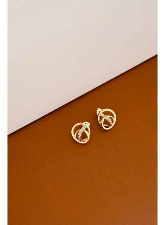 Karen Millen Crystal Ribbon Stud Earrings